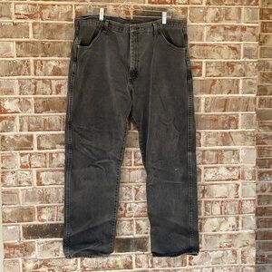 Rustler Black Faded  Straight Leg Denim Jeans